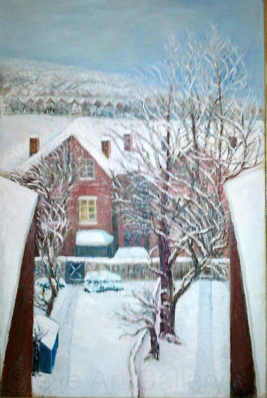 Anita Ree Wimbledon snowscape France oil painting art